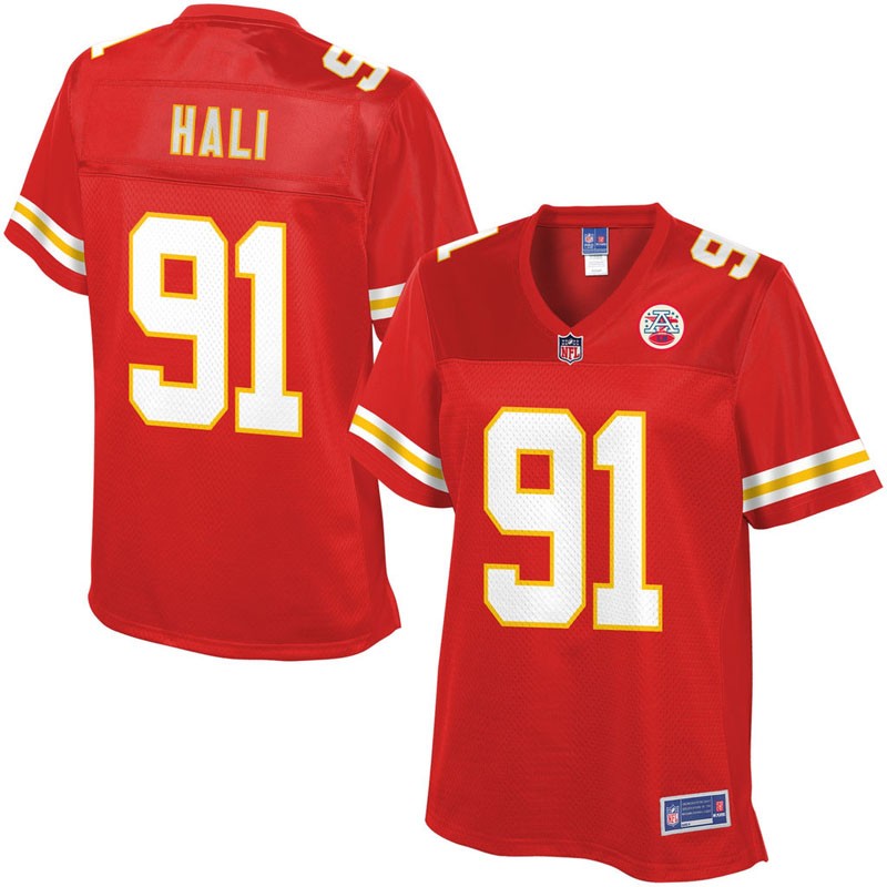 Women Pro Line Tamba Hali #91 Kansas City Chiefs Red Jersey