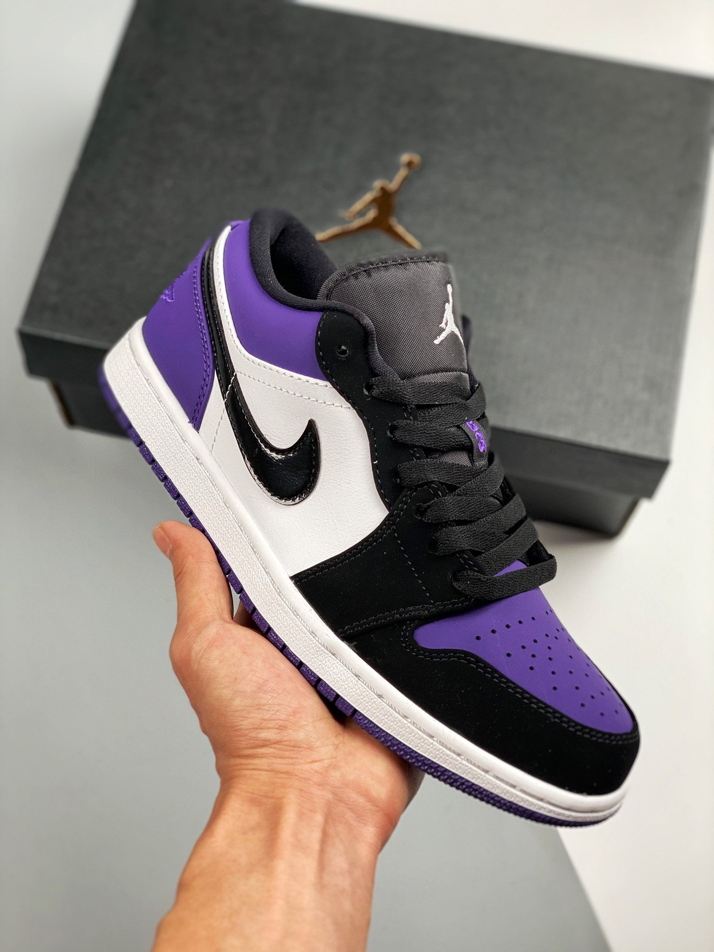 JD 1 Low WhiteBlack-Court Purple 553558-125 5341825