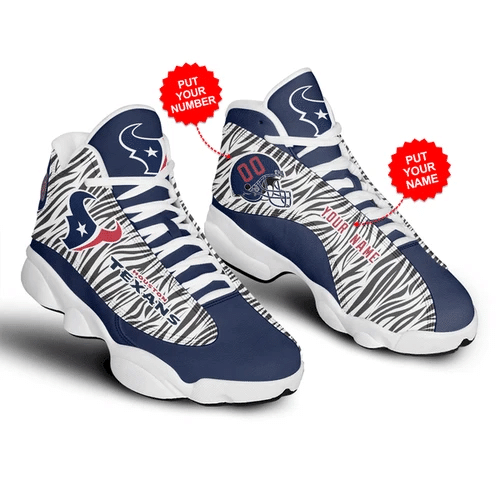 Trendy Houston Texans Football Personalized Air Jordan 13 Printing Shoes Sneaker