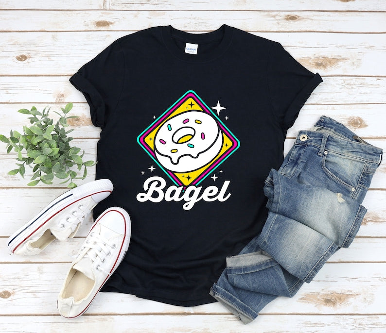 Teeandyou Style Bagel Shirt, Cute Bagel Shirt, Bagel T Shirt, Bagel Gift, Jewish Shirt, Foodie Shirt, Hannukah Shirt, Bread Shirt