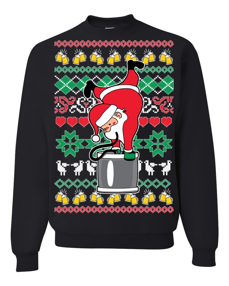 Santa Keg Stand Ugly Christmas Sweater Sweatshirt