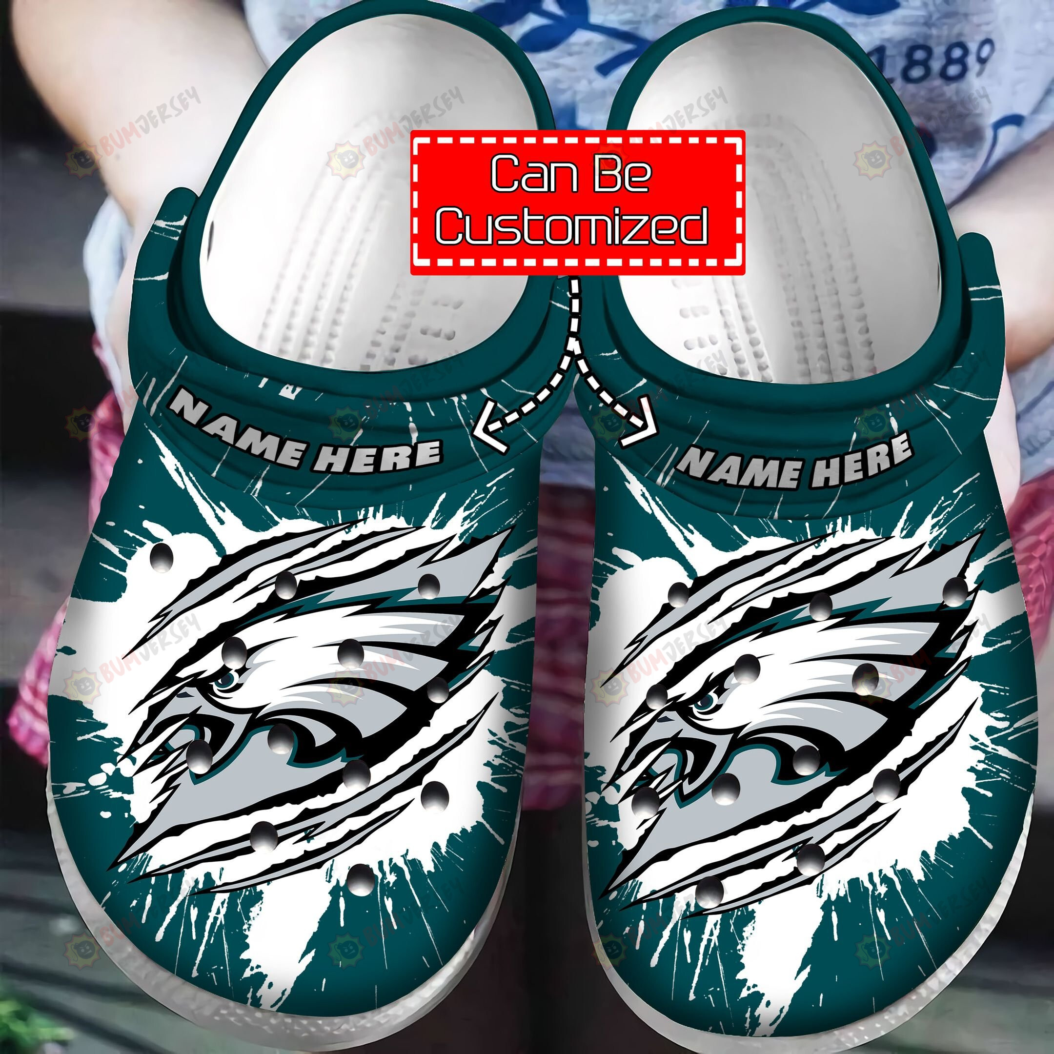 Philadelphia Eagles Football Custom Name Crocs Crocband Clog Comfortable Water Shoes – Aop Clog