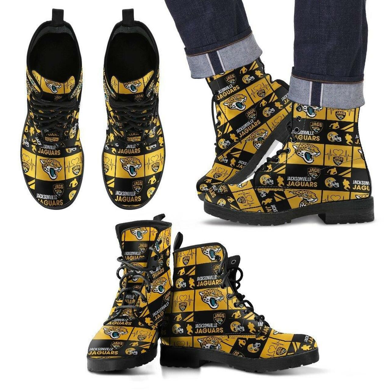 Jacksonville Jaguars Leather Boots Fashion Women Boots Shoes Shoes4024