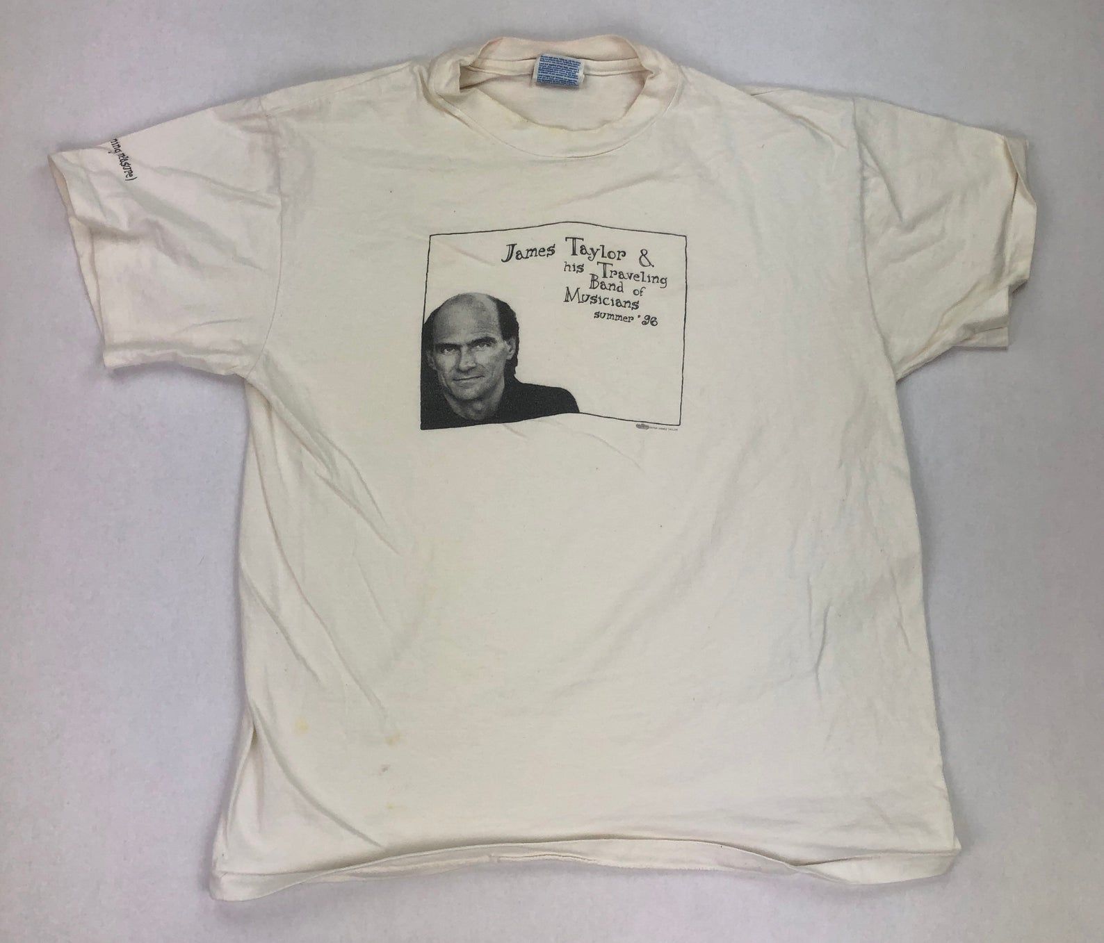 Vintage James Taylor His Traveling Band Of Musicians Summer 1996 Tour T-shirt