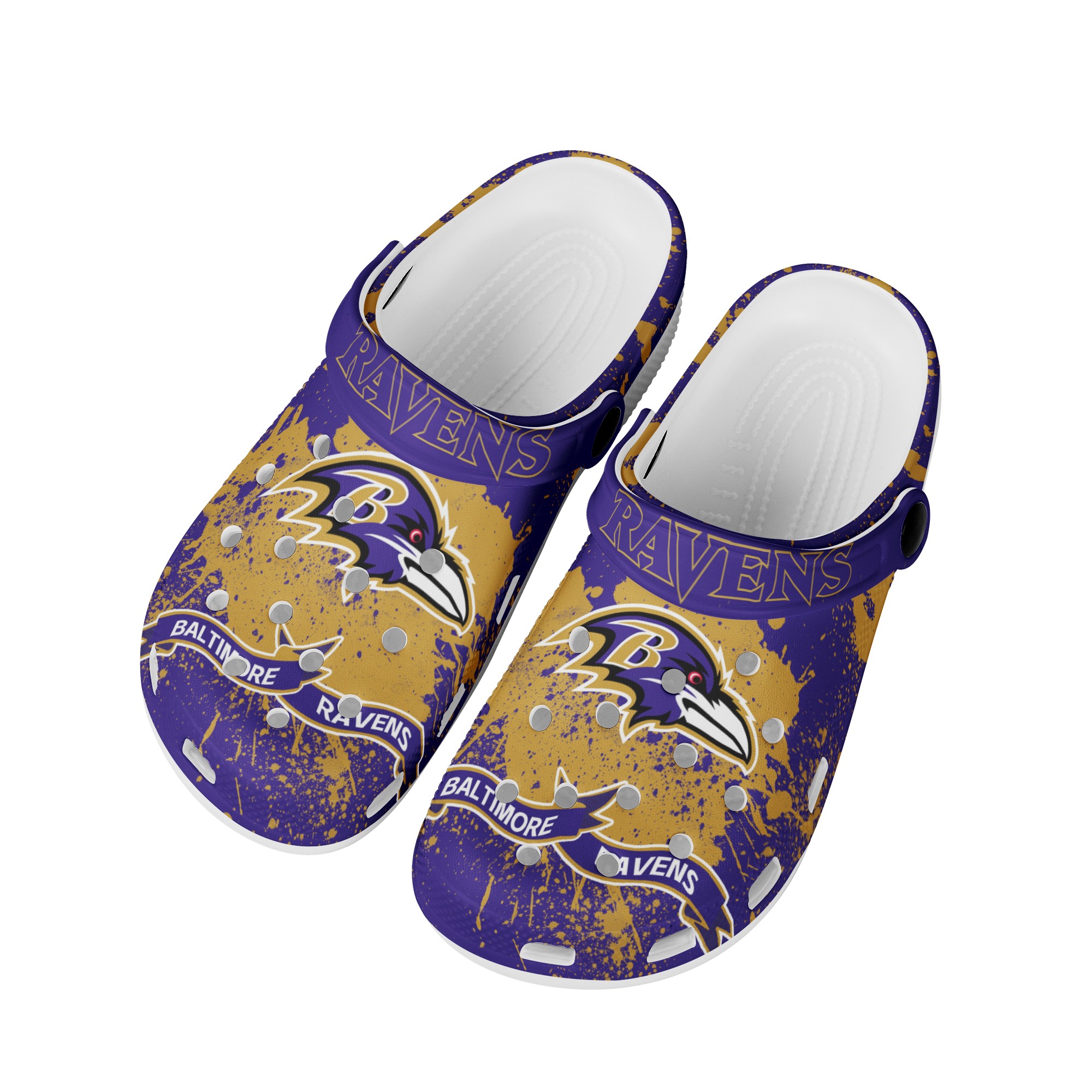 Baltimore Ravens Crocs Shoes Cute Style#2 Shoes For Fans