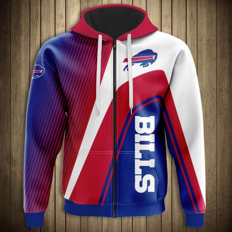 Buffalo Bills Casual 3D Zipper Hoodie – TXTrend Shop