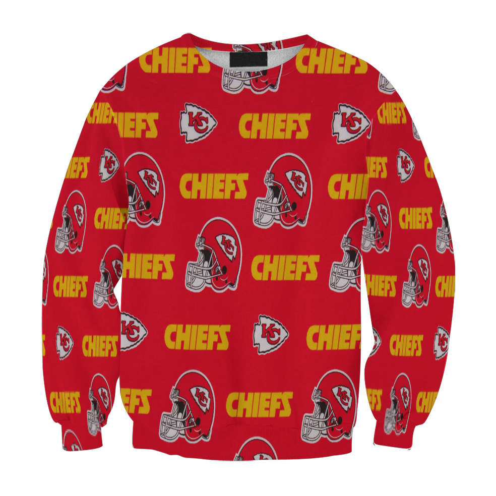 Kansas City Chiefs Emblem Helmet Gift For Fan 3D Full Printing Sweatshirt