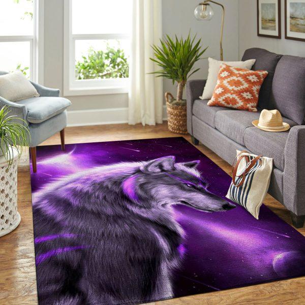 Wolf Sacred Native American Home Decor Rectangle Area Rug 16