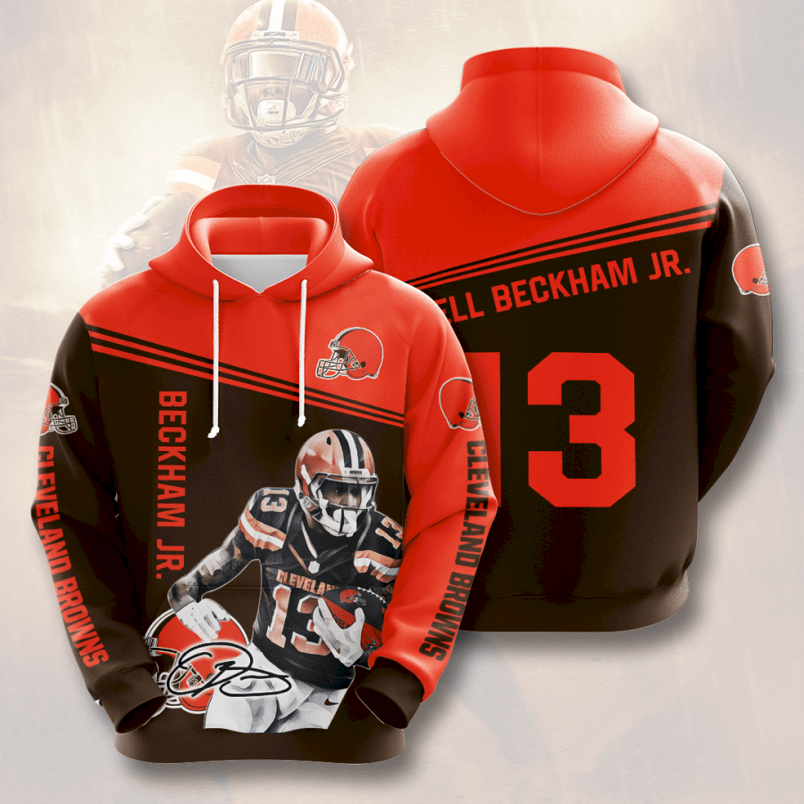 Odell Beckham Cleveland Browns 62 Unisex 3D Hoodie Gift For Fans