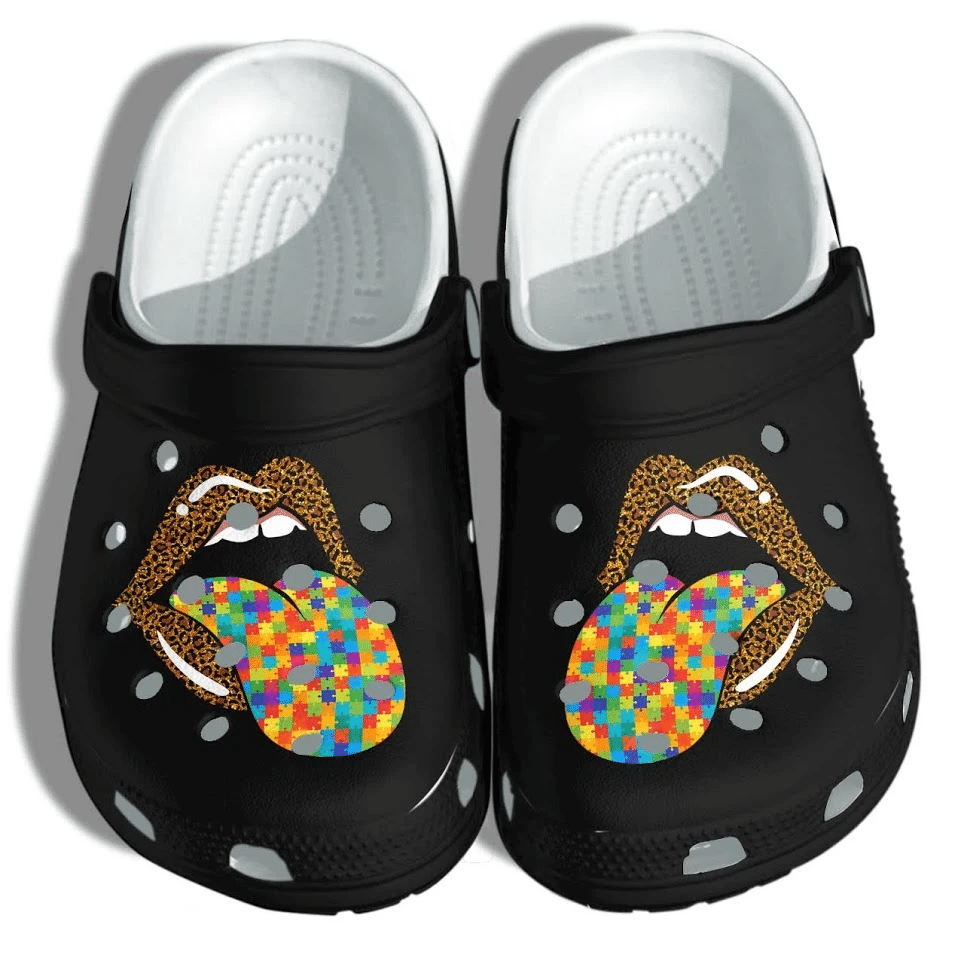 Lip Autism Awareness Merch Shoes Cro …
