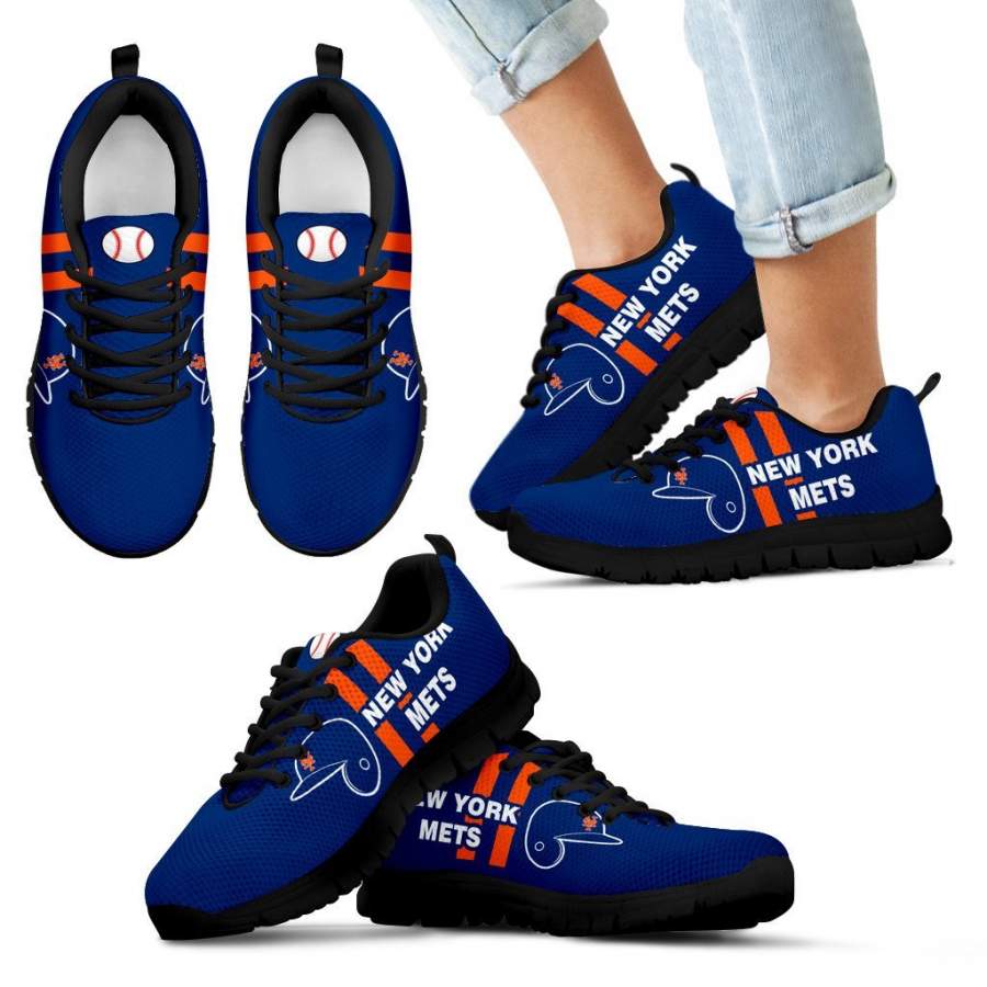 Vertical Two Line Mixed Helmet New York Mets Sneakers