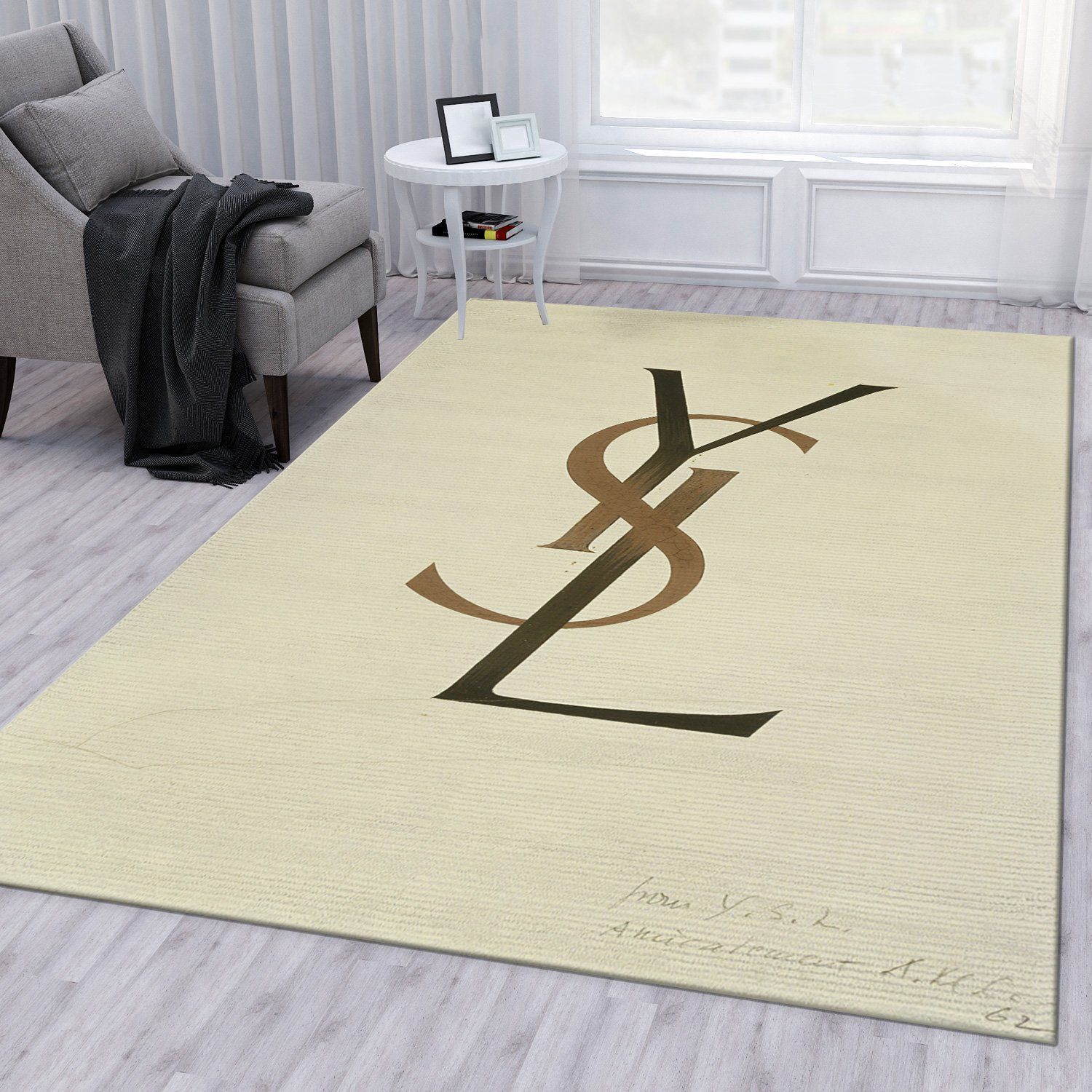 Yves Saint Laurent V3 Area Rug Bedroom Rug Us Gift Decor Area Rug For Living Room Bedroom Rug Home Decor