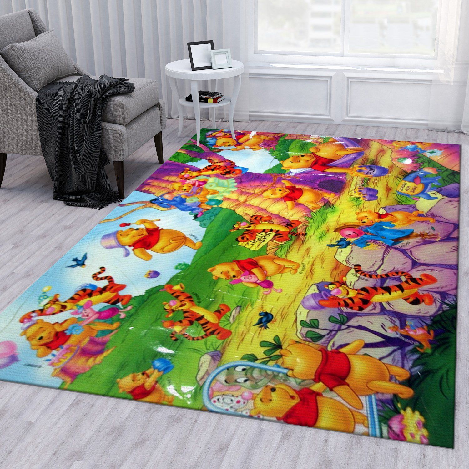 Winnie The Pooh Ver6 Area Rug Living Room Rug Christmas Gift Decor Area Rug For Living Room Bedroom Rug Home Decor