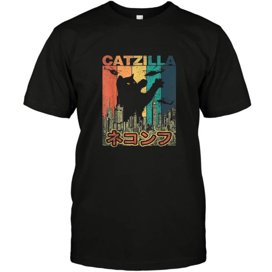 Vintage CATZILLA Japan  Kitty Cat lovers Halloween shirt T-Shirt