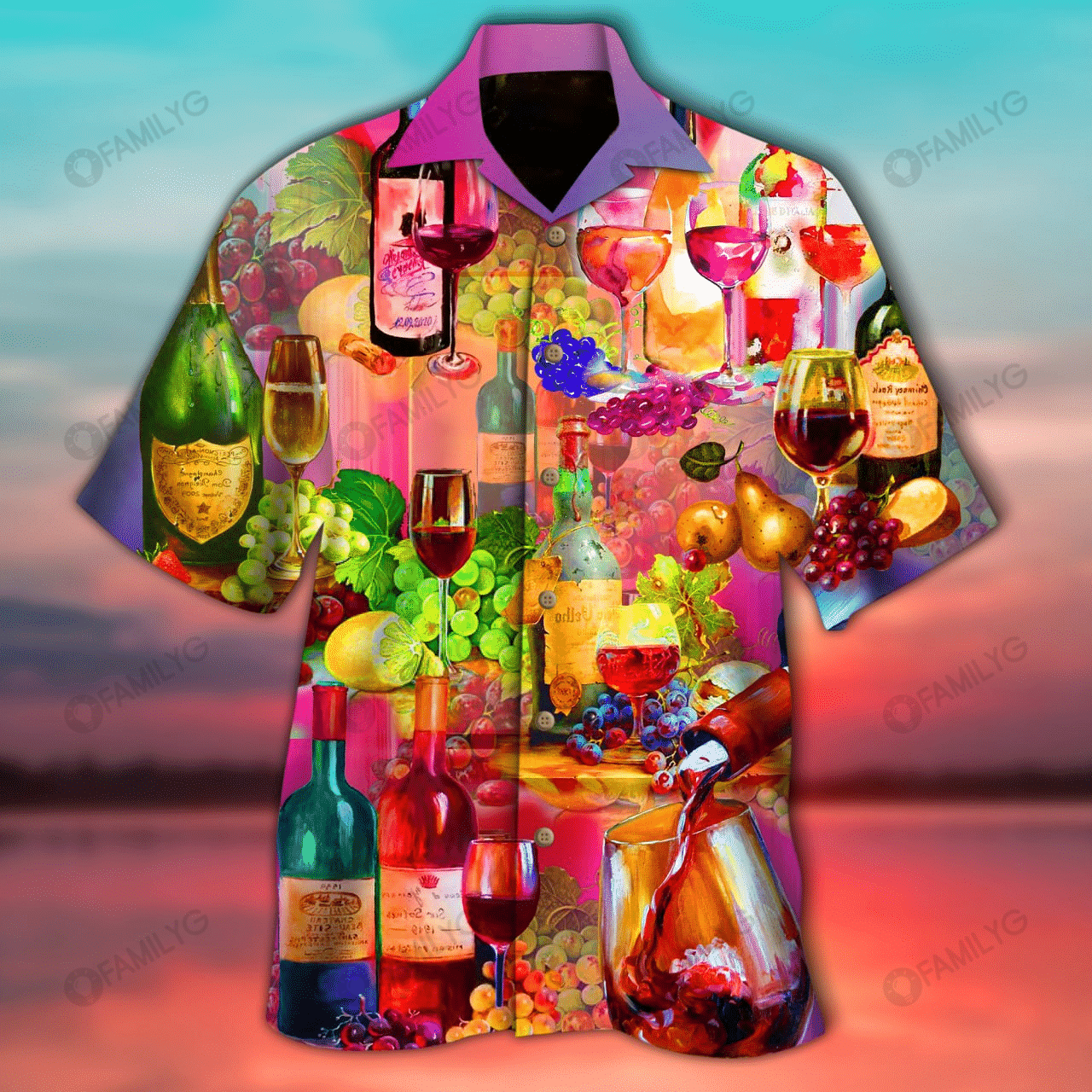 Wine Shirt – Wine Tours Around The World Wine Hawaiian Shirt Summer Hawaiian For Men, Women, Couple