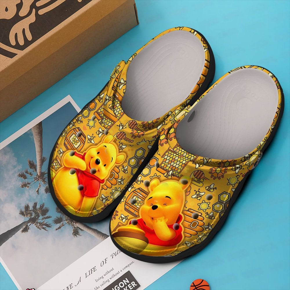 Winnie The Pooh Yellow Rubber 3D Crocband Clog