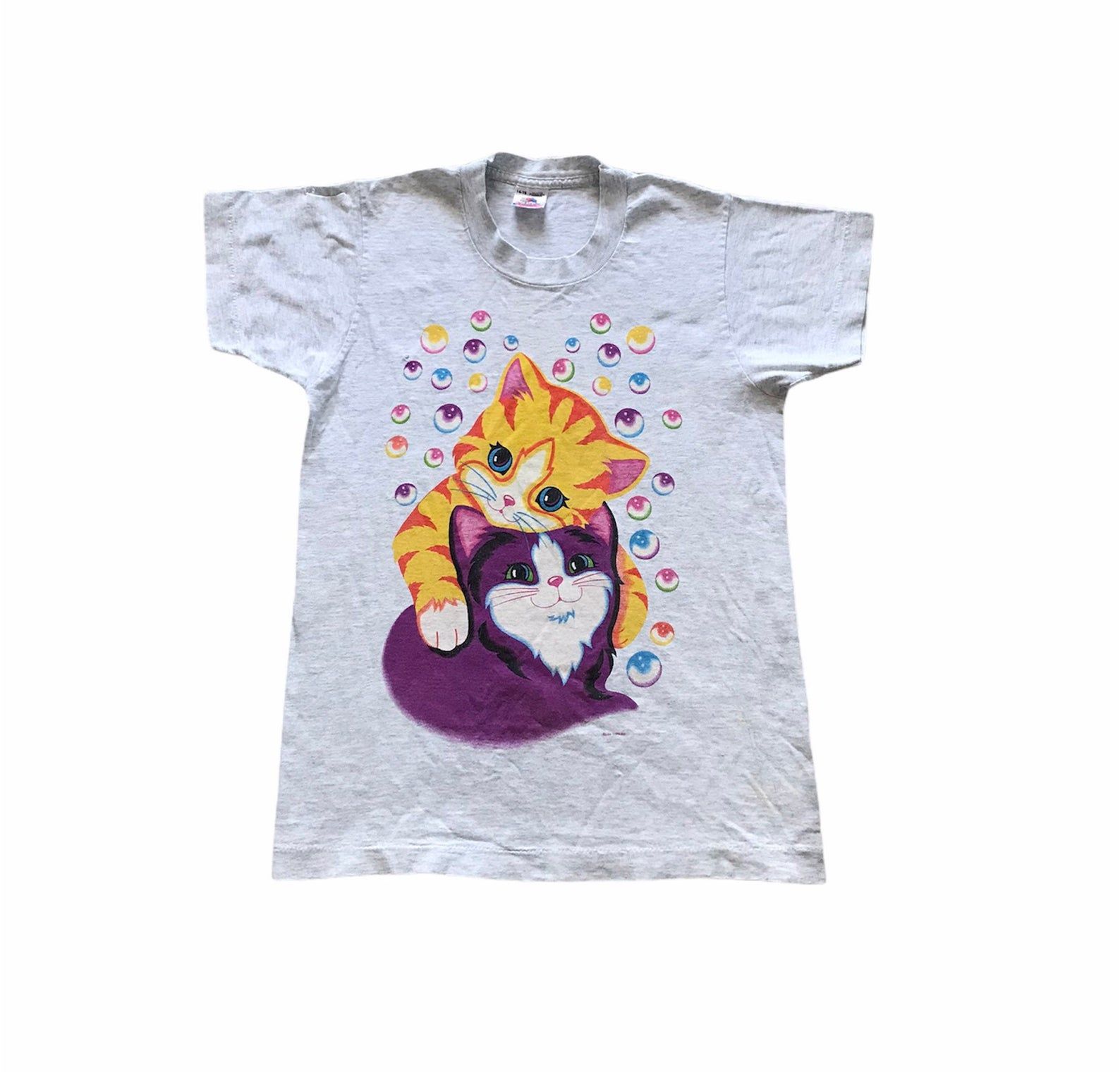 1990s Lisa Frank Cats Single Stitch Vintage T Shirt // 14-16