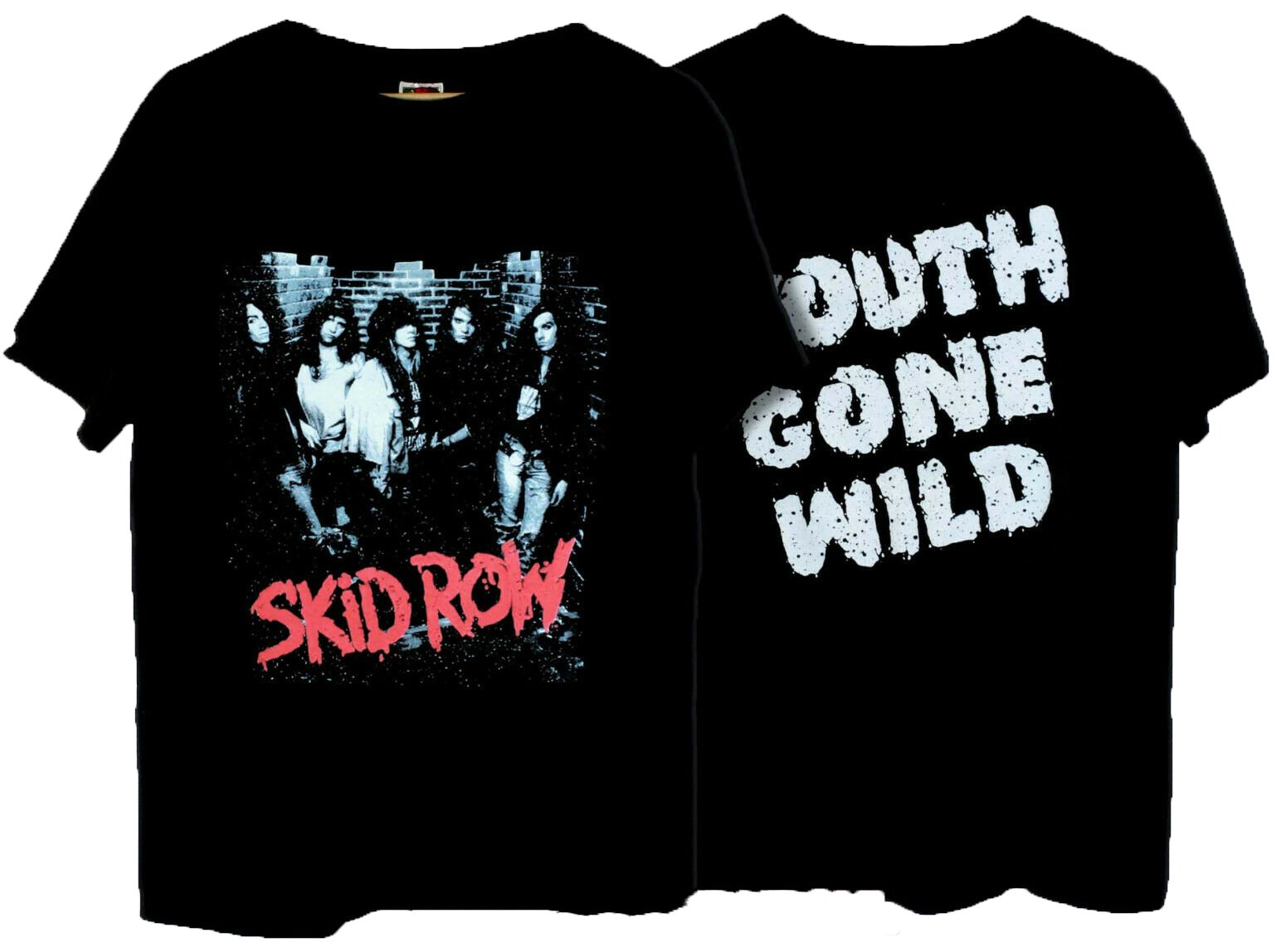 Vintage Skid Row Concert T Shirt Youth Gone Wild Muscle 80’s Cut Off Hair