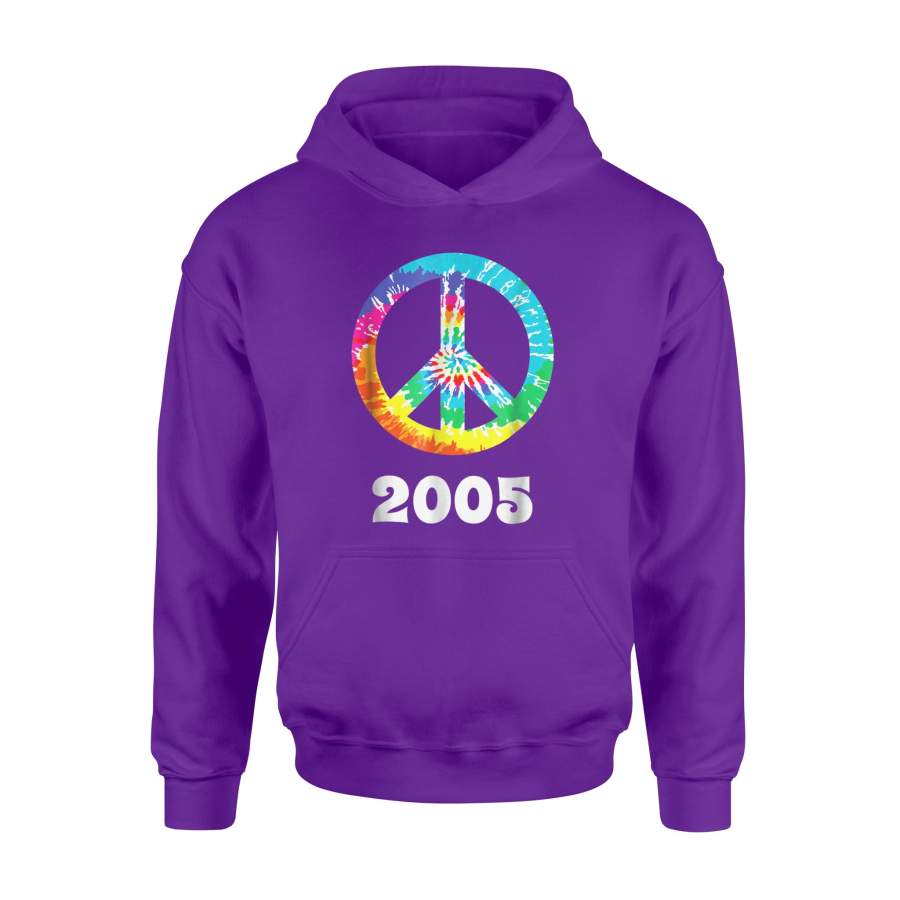 2005 Hippie Peace Sign Halloween Costume Class Reunion Hoodie