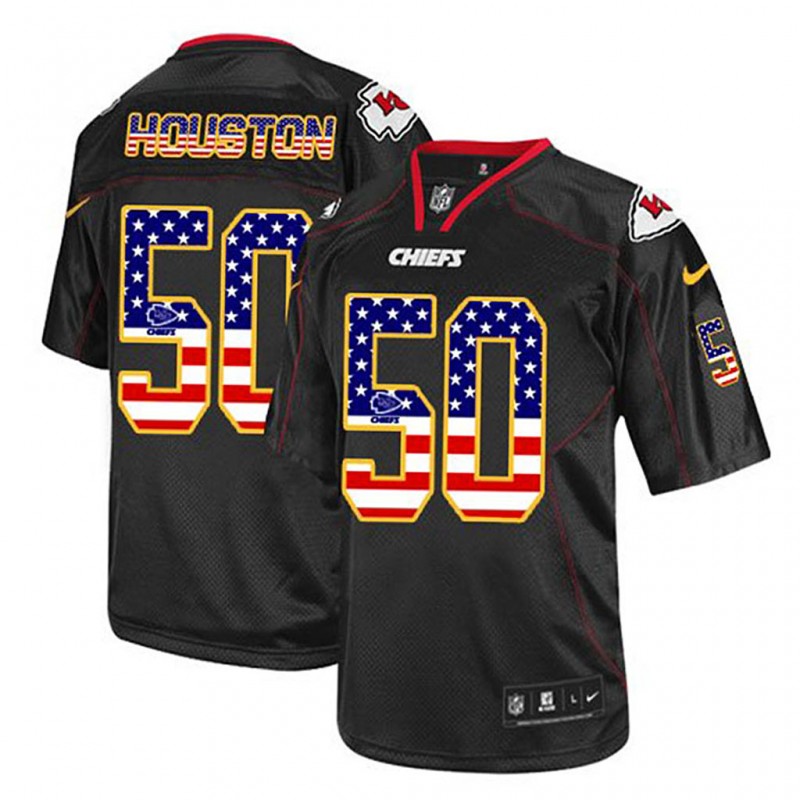 Kansas City Chiefs Justin Houston Black Usa Flag Fashion Jersey – All Stitched, Embroidery