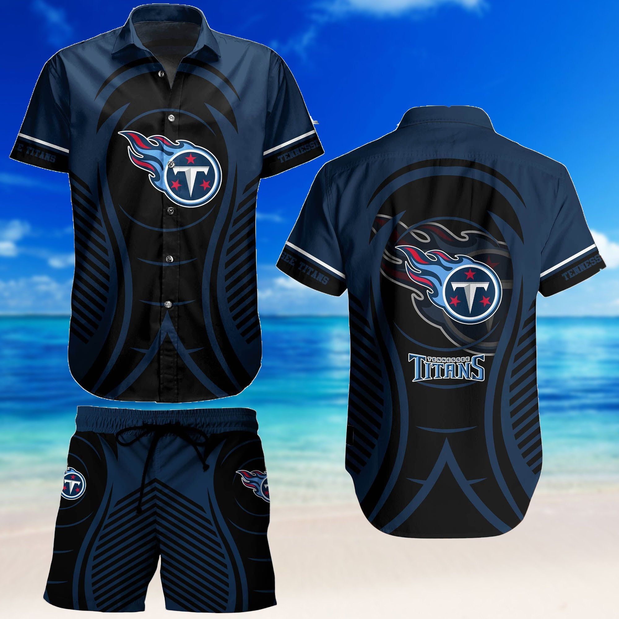 Tennessee Titans Nfl Hawaiian Suit, Tennessee Titans Hawaiian Suit, Tennessee Titans Summer Beach Set Nfl Fan Gift Thw23