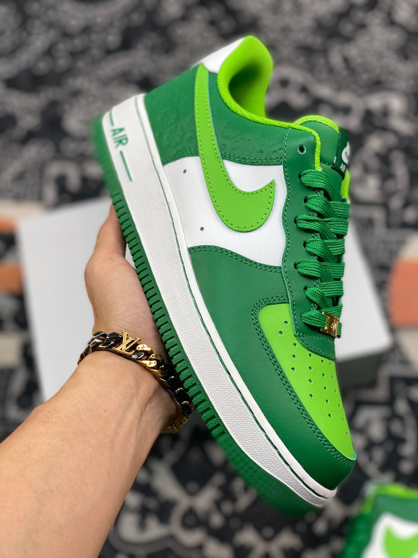 Nike Air Force 1 St. Patrick s Day Pine GreenMean GreenWhite 5340714