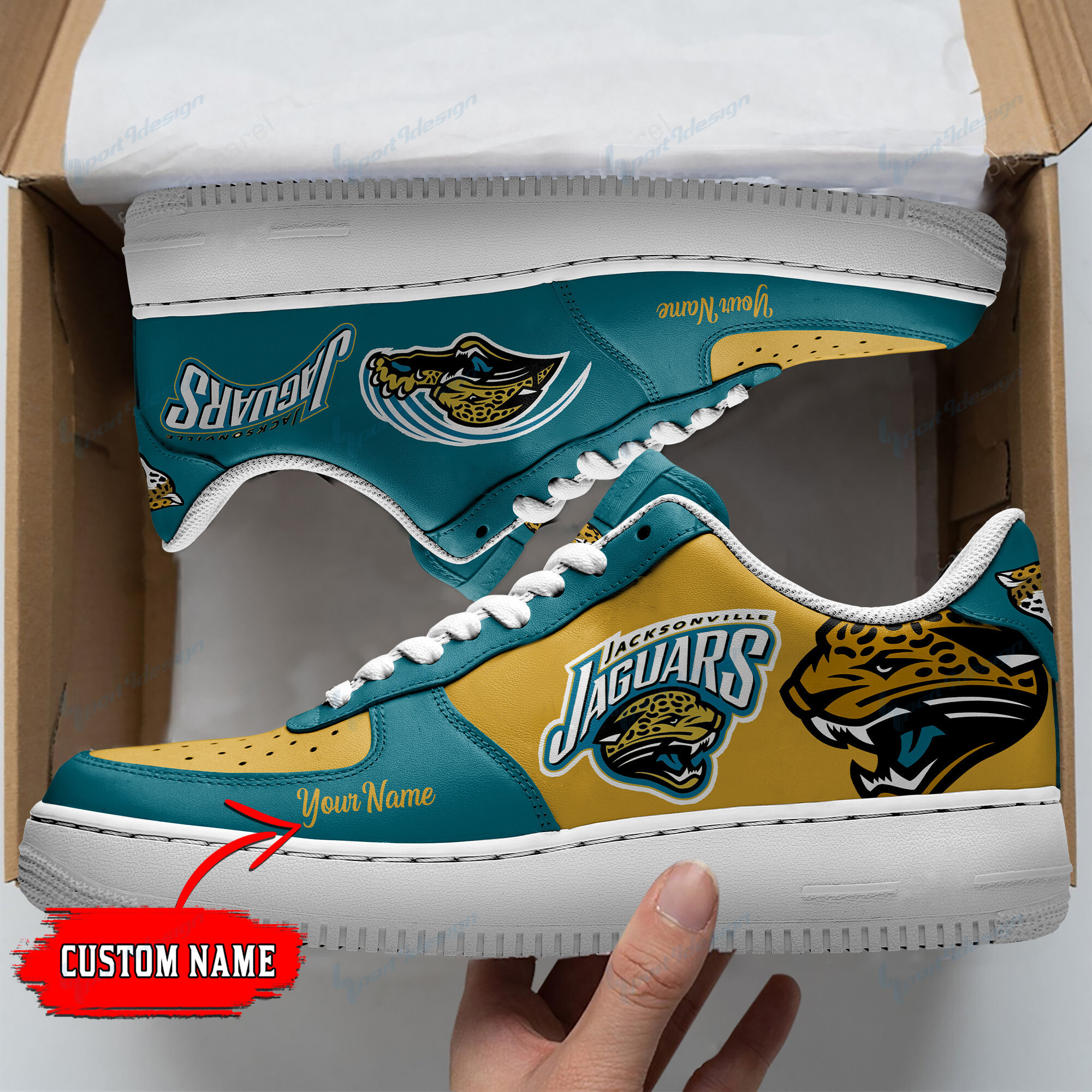 Jacksonville Jaguars Personalized Af1 Shoes Bg21