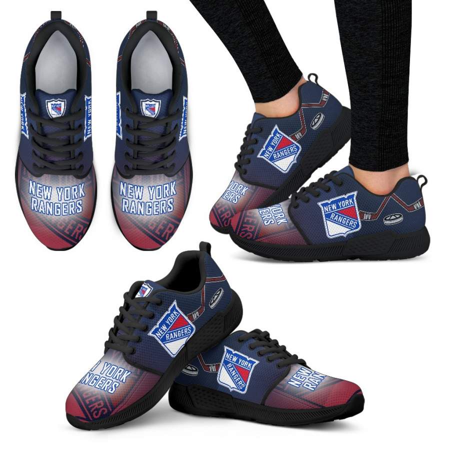 Awesome New York Rangers Running Sneakers For Hockey Fan