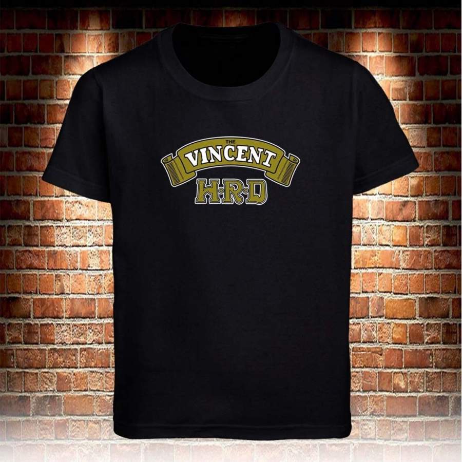 Fashion Black T-shirt Vintage The Vincent Hrd Mens Tee