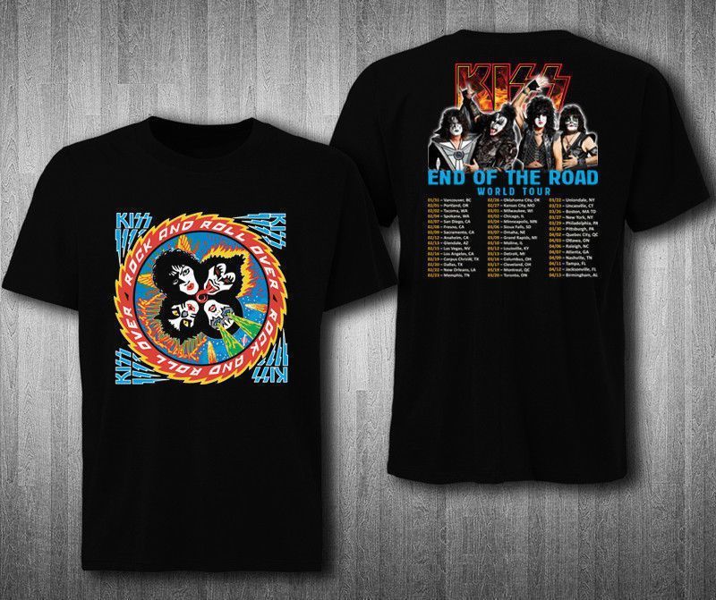 Limited Best Shirt Kiss End Of The Road Farewell Tour Dates 2019 Shirts 5 Shirt