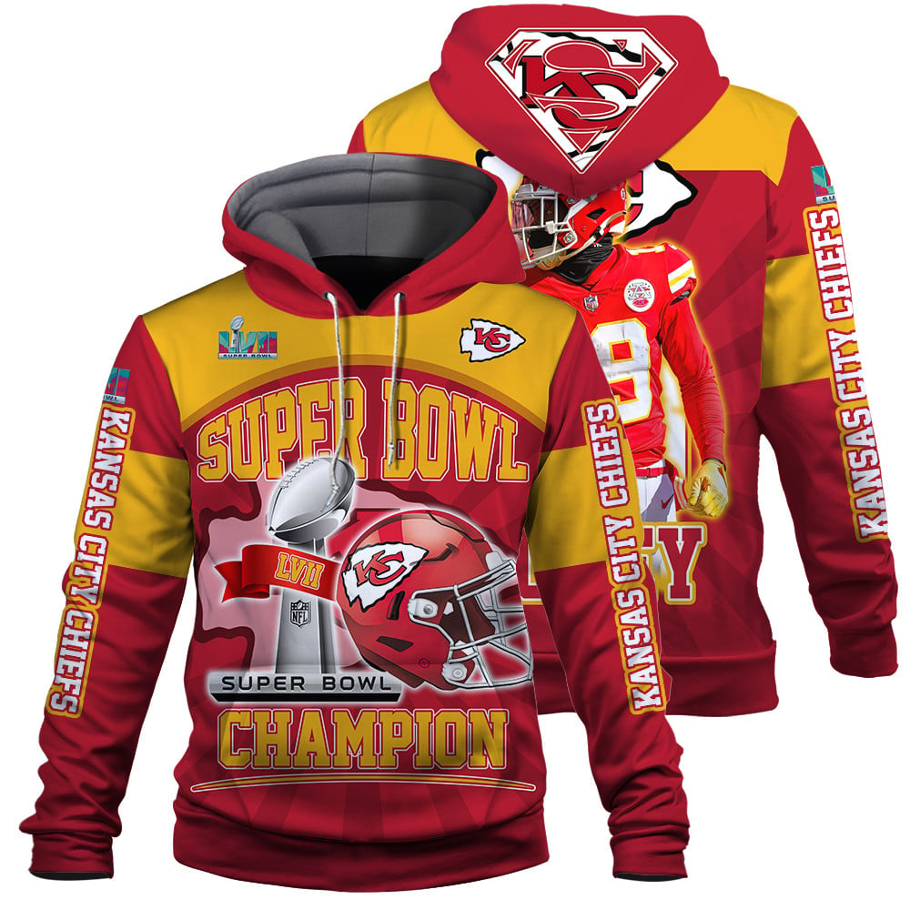 Kadarius Toney Kansas City Chiefs Superbowl Champion Print 3D Hoodie