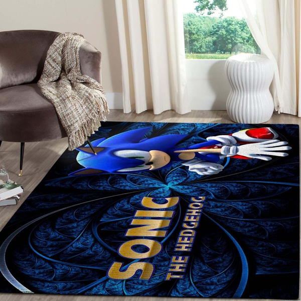 Sonic The Hedgehog Area Rug / Gaming Floor Decor 10117