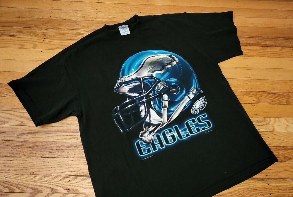 Vintage 2001 Philadelphia Eagles Big Helmet T Shirt Z