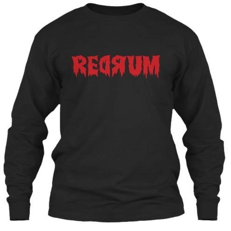 2018 New Arrival Men Workout Gym Silm T-Shirt The Shining Redrum Gildan Long Sleeve Tee T-Shirt