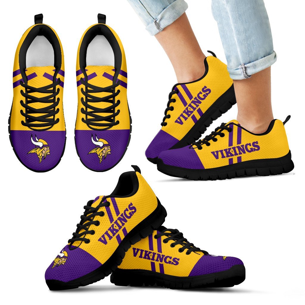 Colorful Line Stripe Minnesota Vikings Sneakers