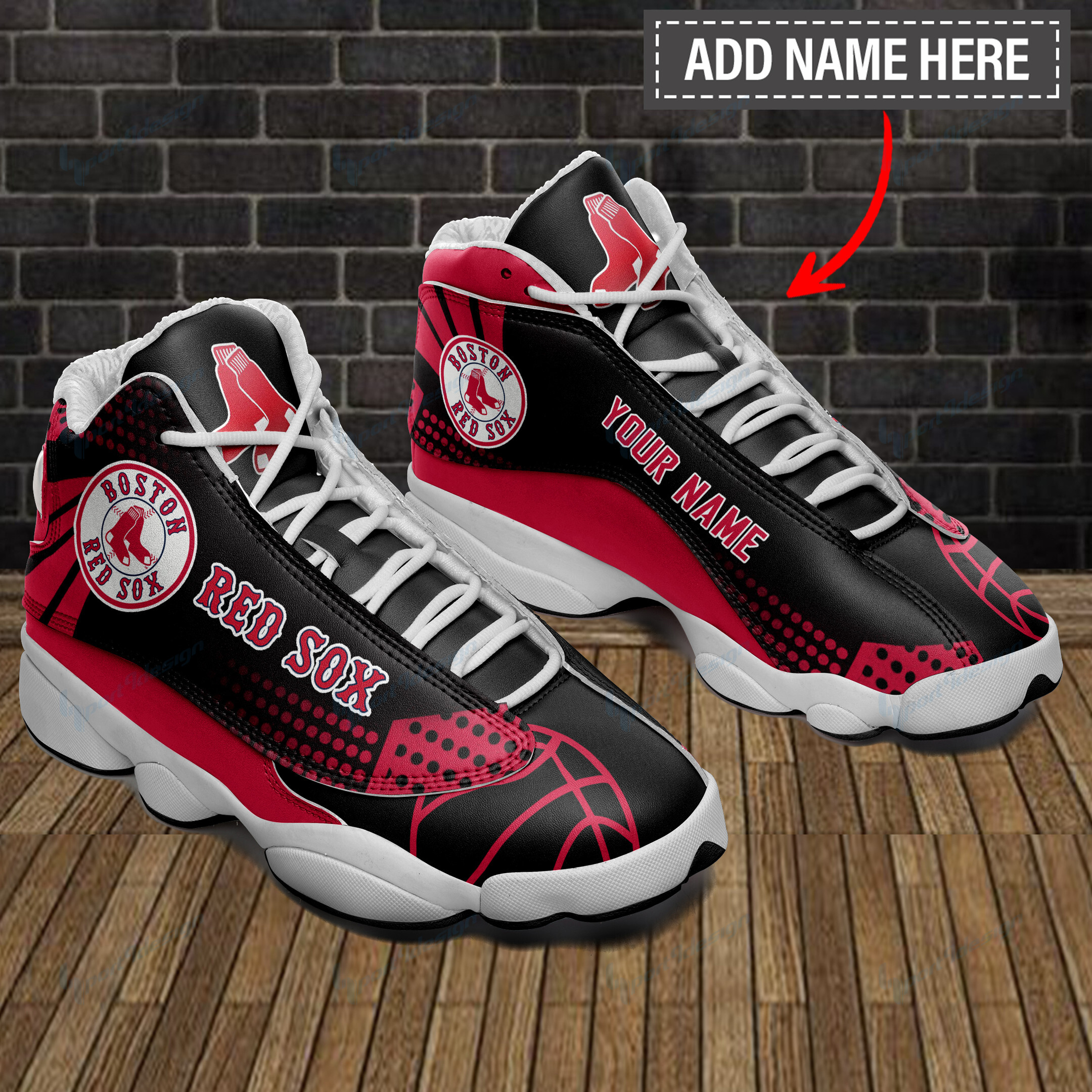 Boston Red Sox Personalized Ajd13 Sneakers Bg31