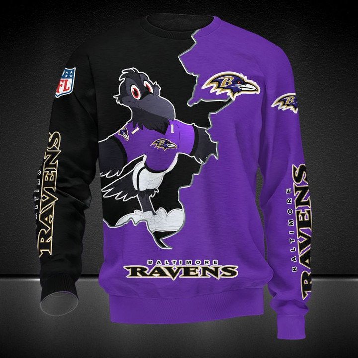 Baltimore Ravens Purple Black Gift For Fan Ugly Wool Sweater Christmas