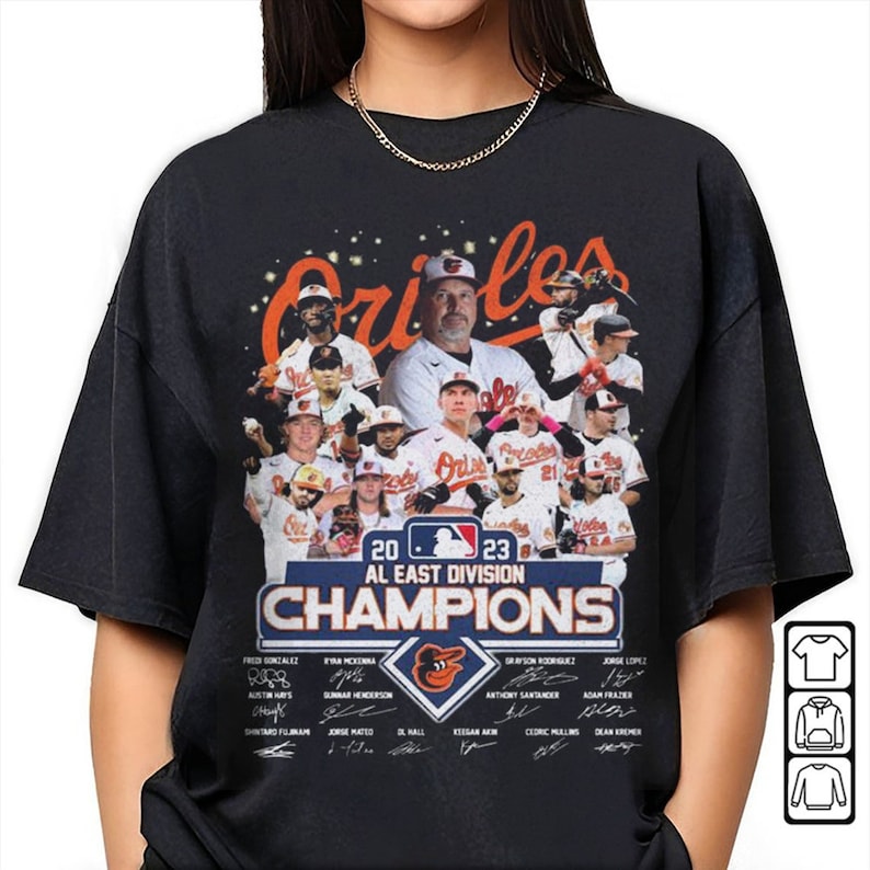 Orioles Al East Champions Shirt Baltimore Orioles Shirt Baltimore Orioles Orange 2023 Al East Division Champions Locker Room T-Shirt