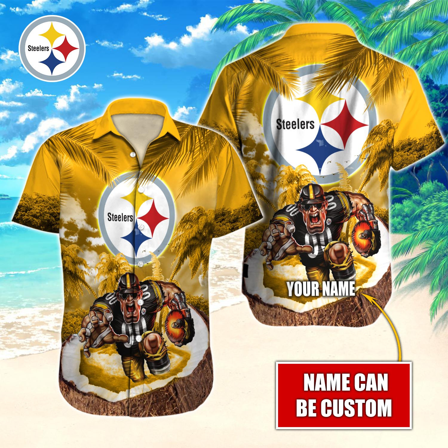 Pittsburgh Steelers Nfl-Hawaiian Shirt Custom T-40721