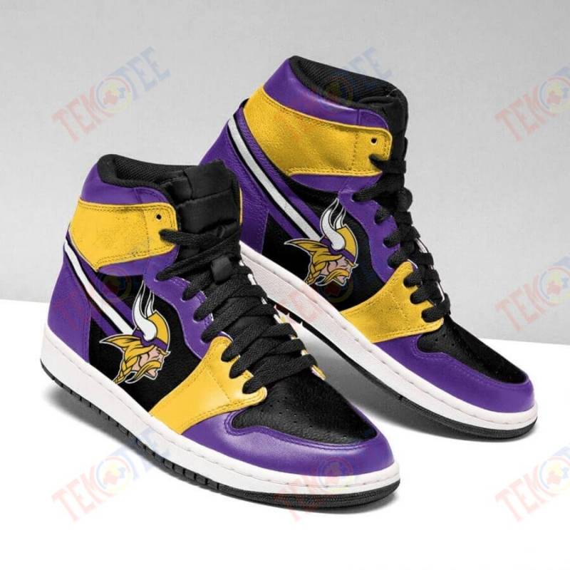 Mens Womens Minnesota Vikings Jordan Sneakers For Fans Minnesota Vikings Shoes TDT466