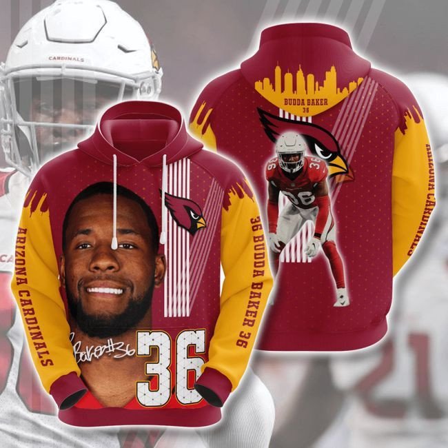 Arizona Cardinals 36 Budda Baker 89 Unisex 3D Hoodie Gift For Fans