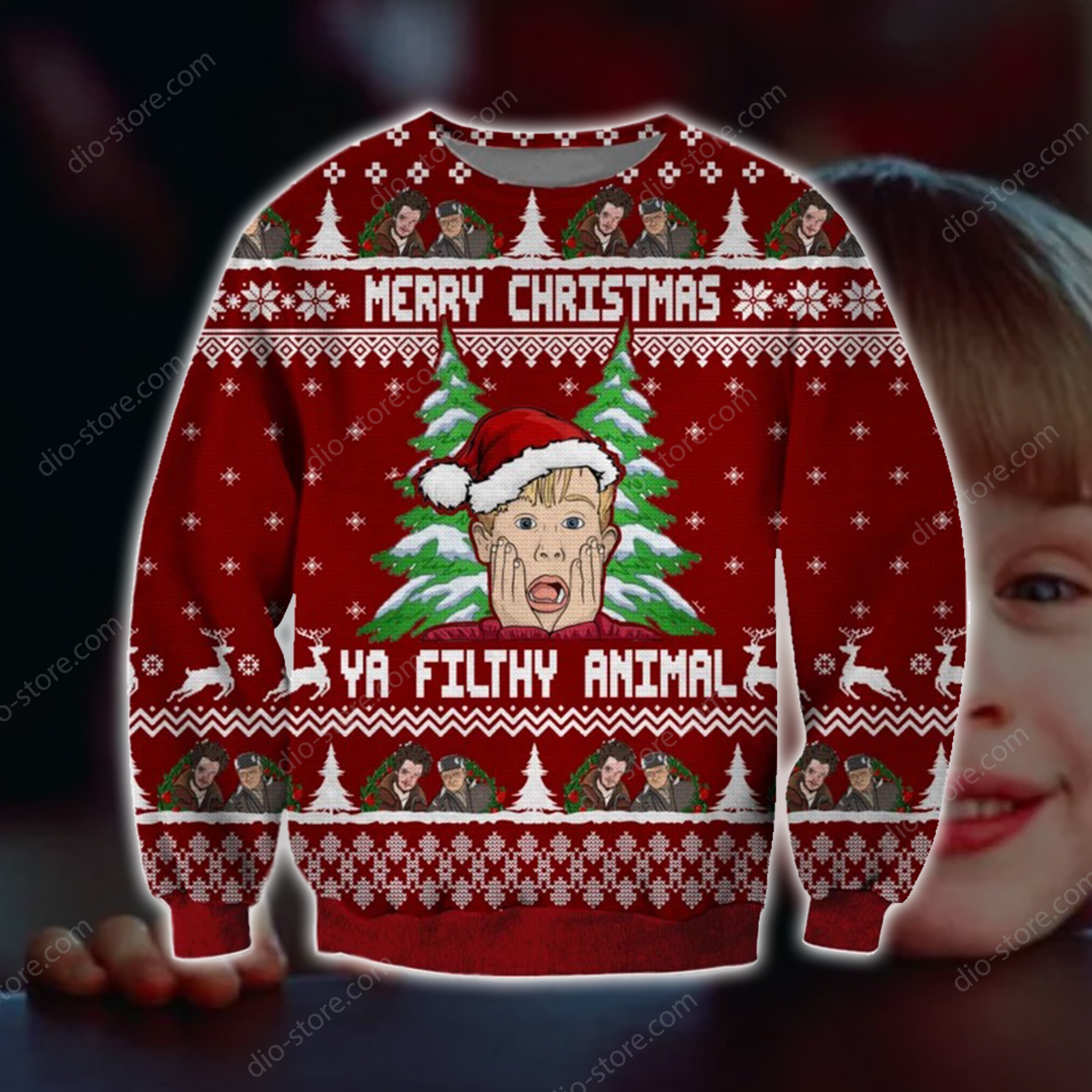 Ya Filthy Animal 3D All Over Printed Ugly Christmas Sweatshirt