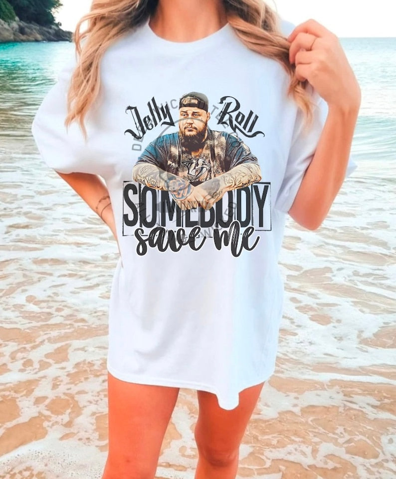 Jelly Roll Somebody Save Me Tshirt Jelly Roll Shirt