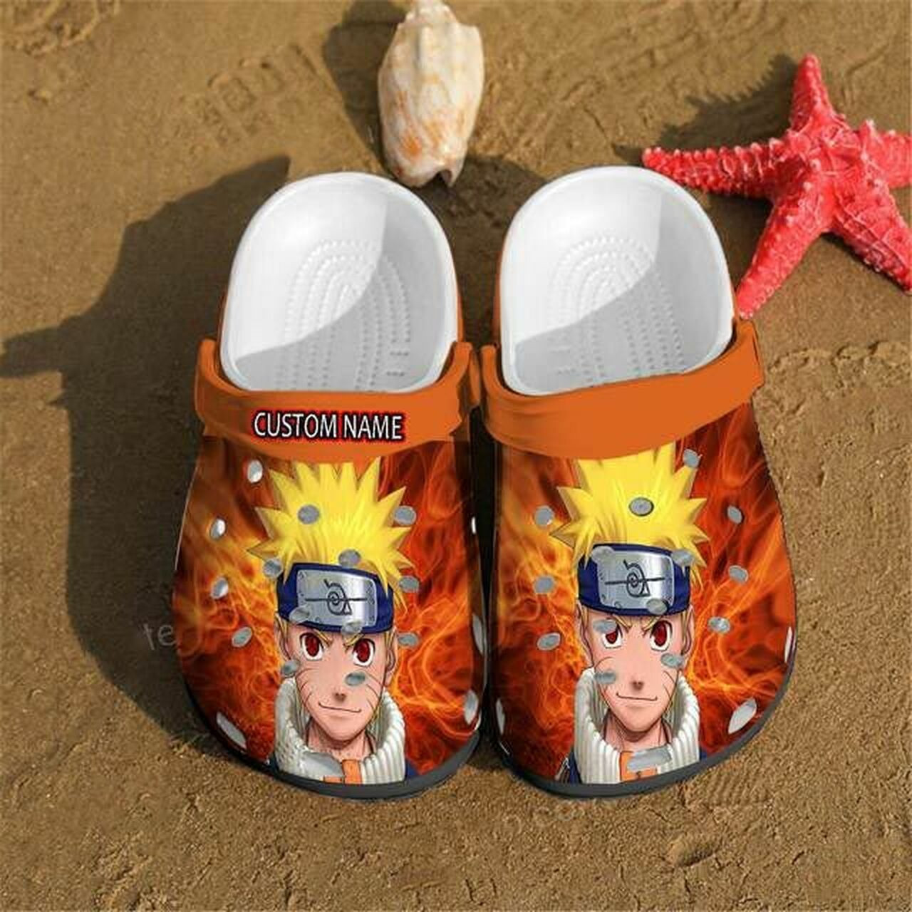 Uzumaki Naruto Anime Custom Name Crocss Crocband Clog Comfortable Water Shoes