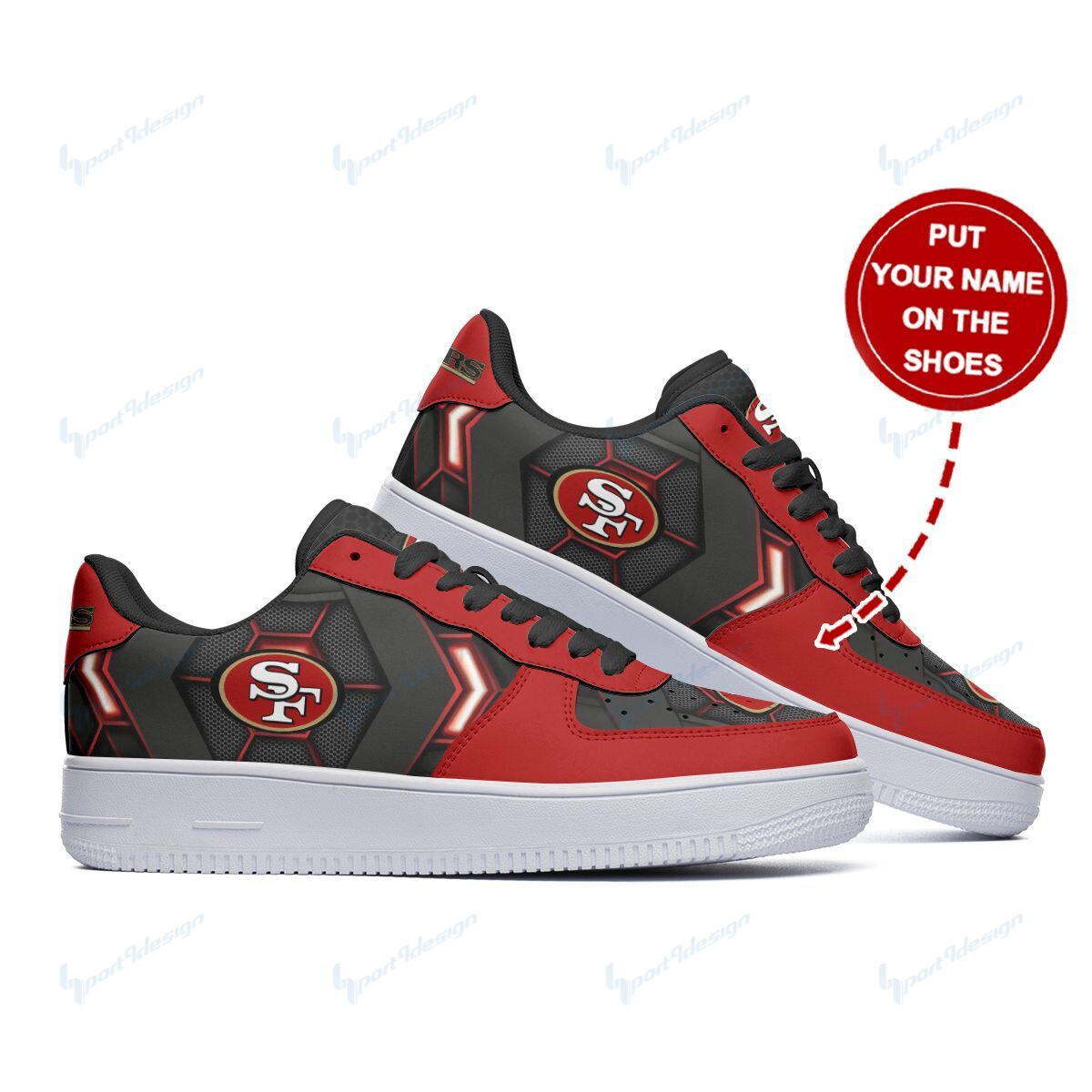 San Francisco 49Ers Af1 Sneakers 104 – Donelanetop Store