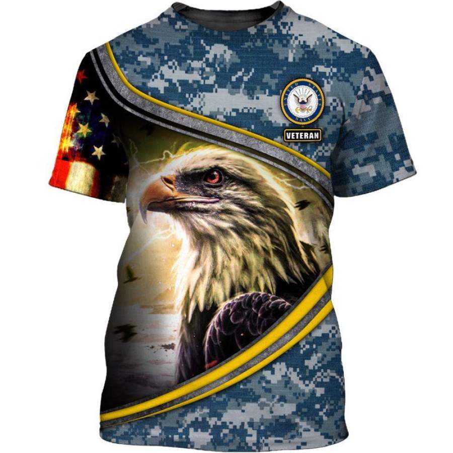 .Soldier Eagle Us Army Navy American Flag Veteran day Shirt #H