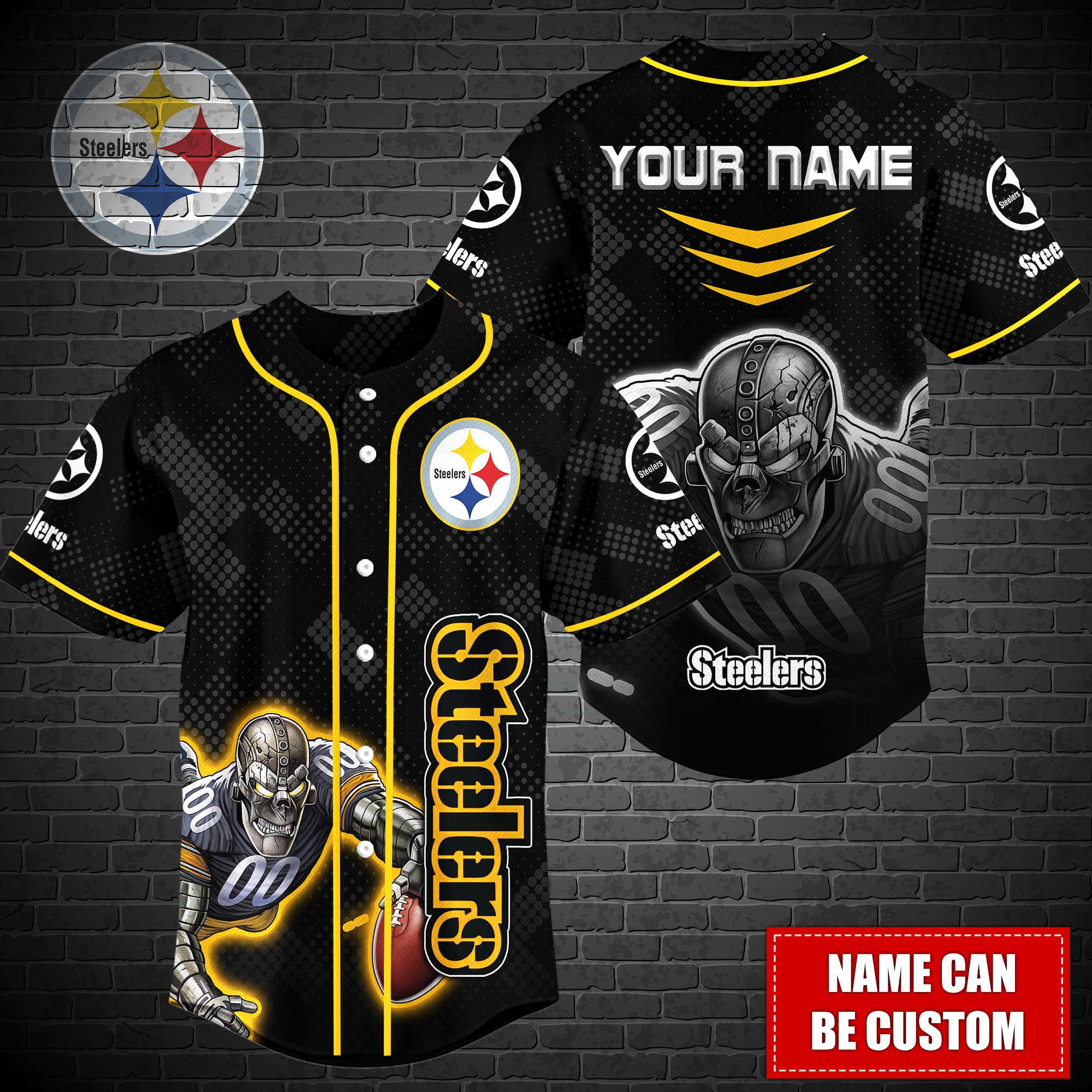 Pittsburgh Steelers Nfl-Baseball Shirt Custom T-44500