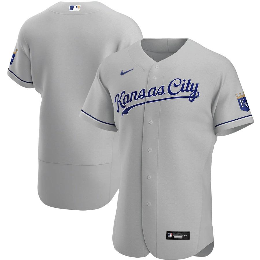 Kansas City Royals – Mens Gray Road Game Stitched Jersey – *Pick Your Player*