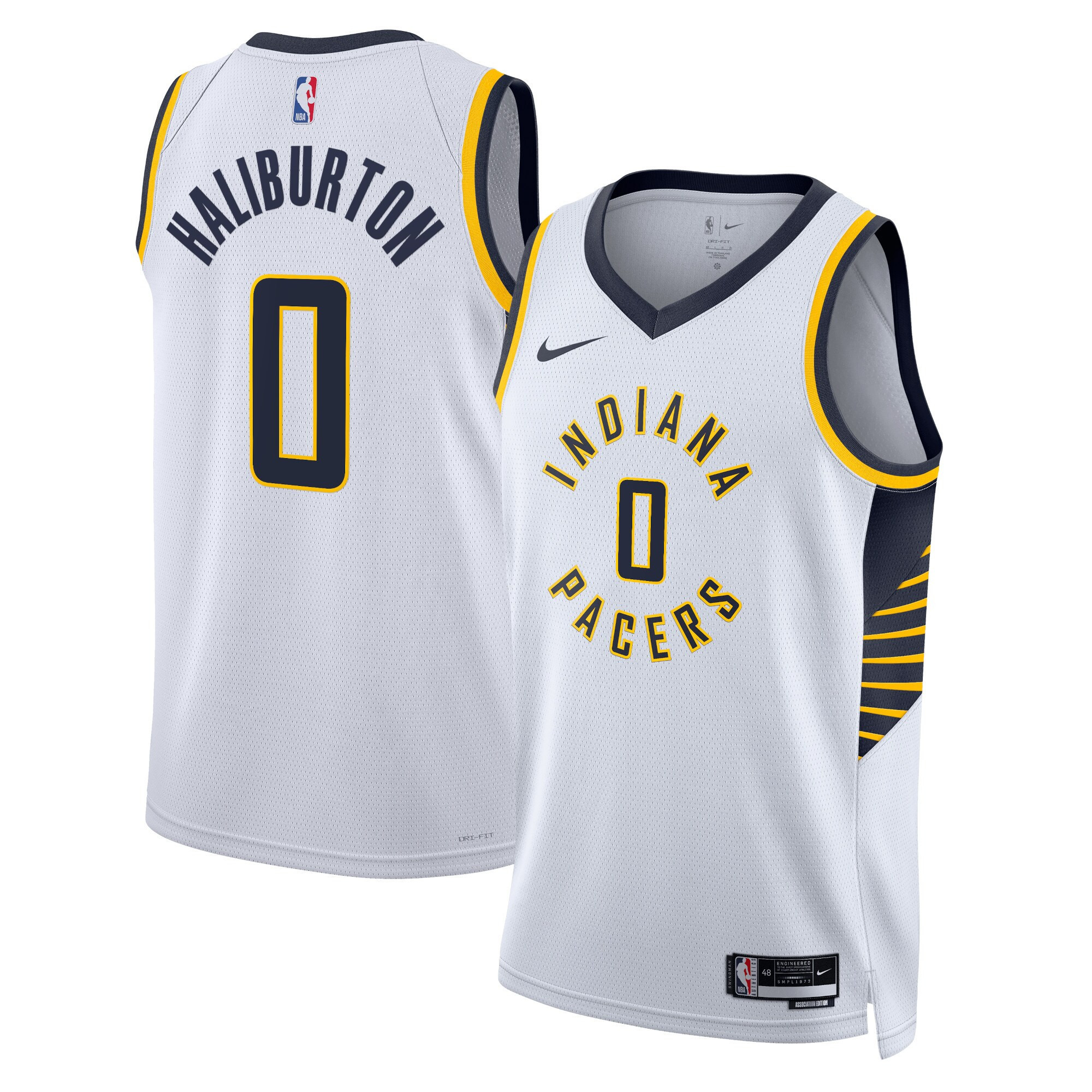 Tyrese Haliburton Indiana Pacers White Jersey – All Stitched