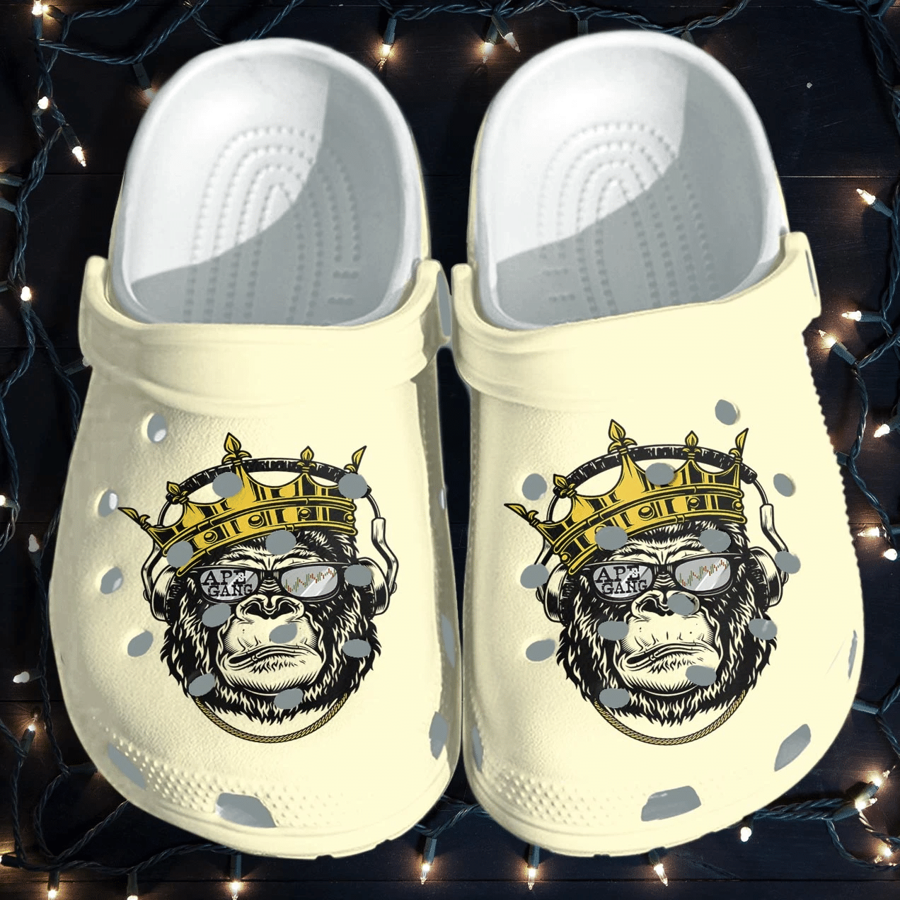 Ape Gang Shoes Clog – King Monkey Crocs Crocbland Clog Birthday Gift For Man Boy